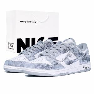 Nike Кроссовки для скейтборда unisex низкие черные белые серые с технологией dunk cushioning и износостойкие