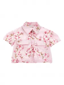 Рубашка с принтом Monnalisa, розовый