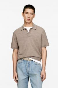 Шерстяная рубашка поло Arket, бежевый