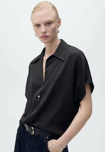 Блузка на пуговицах Mango, черный