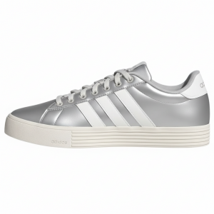Adidas Daily 40 Synthetic Leather Low top Skateboard Shoes Unisex Silver White