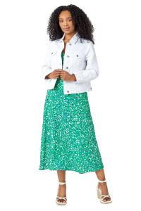 Выбеленная джинсовая куртка Petite Roman, белый