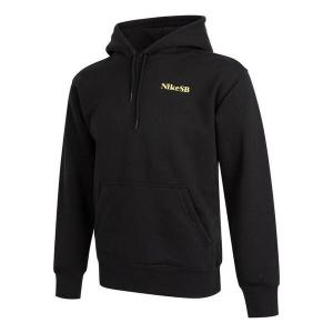 Толстовка Nike Solid Color Alphabet Hooded Long Sleeves Hoodie Men's Black, черный