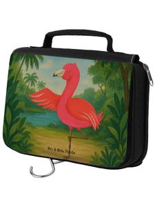 Mr. & Mrs. Panda Косметичка Flamingo Yoga Design без слогана, белого цвета