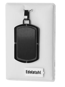 Adeliás Подвеска унисекс из нержавеющей стали, черная