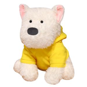 Милый плед Hoodie West Highland Puppy тканевые куклы плюшевые куклы высота 24cm/35cm/45cm MERCONSER, желтый