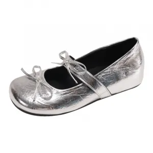 Fawn Miri Серебряные балетки Мэри Джейн, цвет Silver