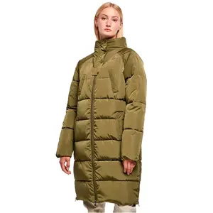 Куртка Urban Classics High Neck puffer, зеленый