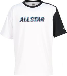 Футболка Converse CB252357 с принтом, впитывающая пот, быстросохнущая, белый/черный