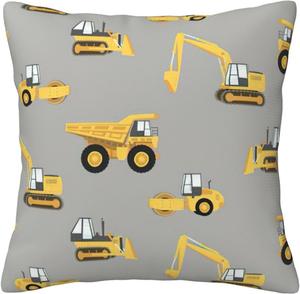 CarXs Декоративная подушка с принтом строительных грузовиков Construction Trucks
