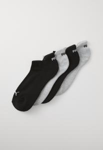Носки Puma WOMEN CUSHIONED SNEAKER 4 PACK , Grey Melange/Black/Grey