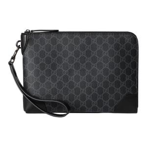 GUCCI Клатч GG Emblem Coated Material Small мужской black