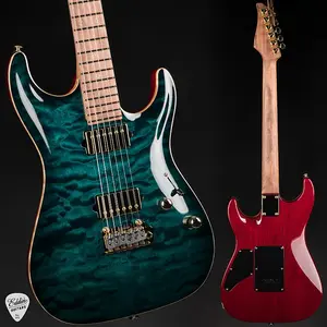 Suhr Standard Carve Top с грифом из паве ферро - цвет Trans Teal Burst