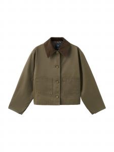 MANGO Межсезонная куртка 'Garden' в цвете Khaki