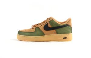 Nike Кроссовки Air Force 1 с низким верхом для скейтборда, устойчивые к истиранию, унисекс, коричневые, зеленые