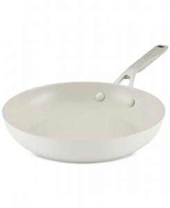 Керамическая сковорода с антипригарным покрытием, 10 дюймов KitchenAid, цвет porcelain white