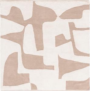 Ковер SAFAVIEH, 183 x 183 см, Casablanca Collection, Beige & Ivory, геометрический узор, ручной работы из шерсти, идеально для гостиной, спальни, столовой (CSB790B-6SQ)