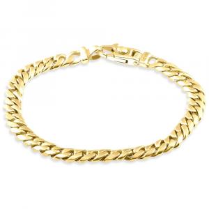 Мужской кубинский браслет из 14-каратного золота (31 грамм) или платины (49 грамм) шириной 6,5 мм и длиной 8,5 дюймов Pompeii2, платиновый