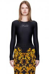 Боди с логотипом Versace Jeans Couture, черный