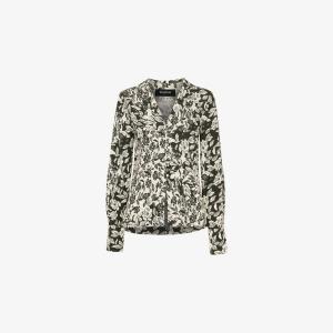 Блуза Whistles на пуговицах с цветочным принтом, мультиколор