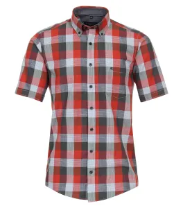 Рубашка CASAMODA с короткими рукавами "Повседневная рубашка CASAMODA с короткими рукавами в клетку ", красный