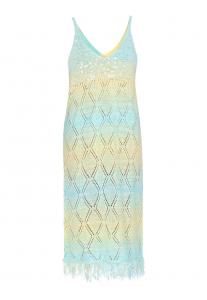 Пляжное платье IZIA, Aqua/Light yellow