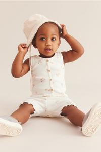 Костюм-Двойка из хлопкового трикотажа H&M, белый