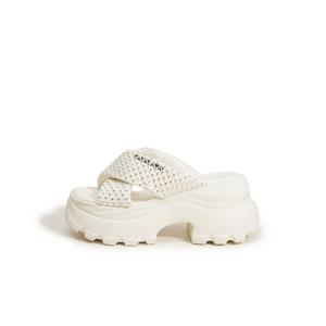 Milan love song Скользостойкие износостойкие амортизирующие шлепанцы женские белые, цвет White