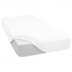 Простыня на резинке Premium Jersey 90x200 см - хлопок с эластаном, антибактериальная, для матрасов высотой до 25 см Morrent