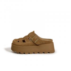 Milan love song Бесшумные устойчивые к истиранию нескользящие закрытые тапочки женские Camel, цвет Camel