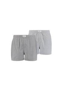 Мужские боксеры, 2 шт. – тканые шорты, хлопок, однотонные Levi's, серый