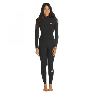 Неопреновый костюм с длинными рукавами и молнией на спине Billabong Synergy 3/2 mm Woman, черный