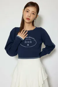 Вязаный топ с логотипом Rienda, цвет Nvy