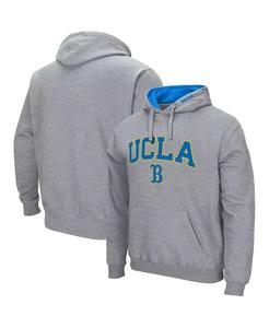 Мужская толстовка с капюшоном цвета серый меланж UCLA Bruins Arch and Logo 3.0 Colosseum