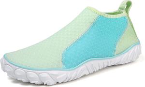 Мужские и женские водные туфли для взрослых, быстро сохнущие, обувь для босых ног, противоскользящие, для водного спорта, для серфинга на открытом воздухе, пляжа, плавания, йоги, танцев, фитнеса и езды Generic, Cyan