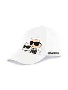 Кепка с логотипом KARL LAGERFELD KIDS, белый