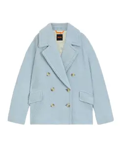 Пальто-Кабан свободного кроя Hugo, синий