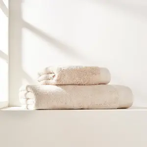 Банное полотенце из хлопка и тенселя 650 гр/м2 Eris Soft Sheridan, известняк