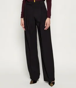 Брюки relaxed fit Elisabetta Franchi, черный