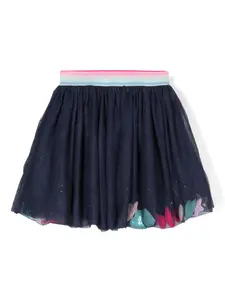 Юбка мини со стразами Billieblush, синий