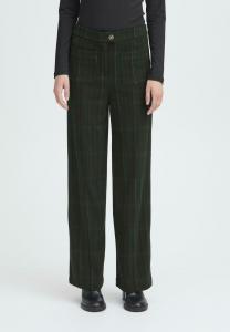 Брюки ICHI KATE WOOLLEY PA, Black Green Check/Black