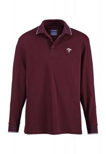 Рубашка-поло с длинными рукавами MILANVETZO BABISTA, темно-красный