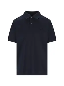 Футболка с логотипом-треугольником Prada, синий