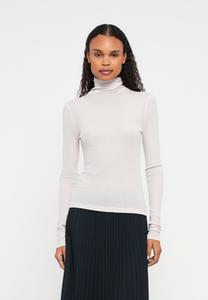 Топ Samsøe Samsøe SONNET T NECK, Pumice Stone/Off-White