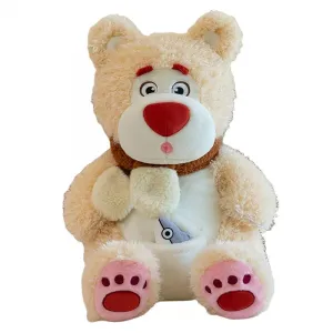 Милый шарф с дизайном плюшевого мишки, кукла, плюшевая кукла, высота 27см/38см/50см Bitter purchase, бежевый