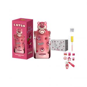 Lotso Stitch изолированная кружка 316 Food Grade, удобная дорожная кружка 600 мл Disney, lotso doll insulated cup (cup cleaning brush+straw brush+random stickers+keychain+shopping bag)