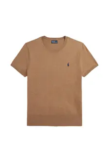 Футболка с вышитым логотипом Polo Ralph Lauren, коричневый