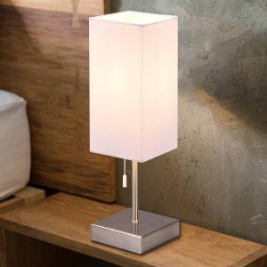 Настольная лампа Reality Leuchten Ole, смешанная ткань / утюг - 1 пламя - белый