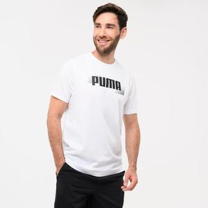PUMA Мужская хлопковая футболка - белая