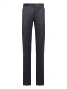 Шерстяные брюки строгого покроя Incotex, серый